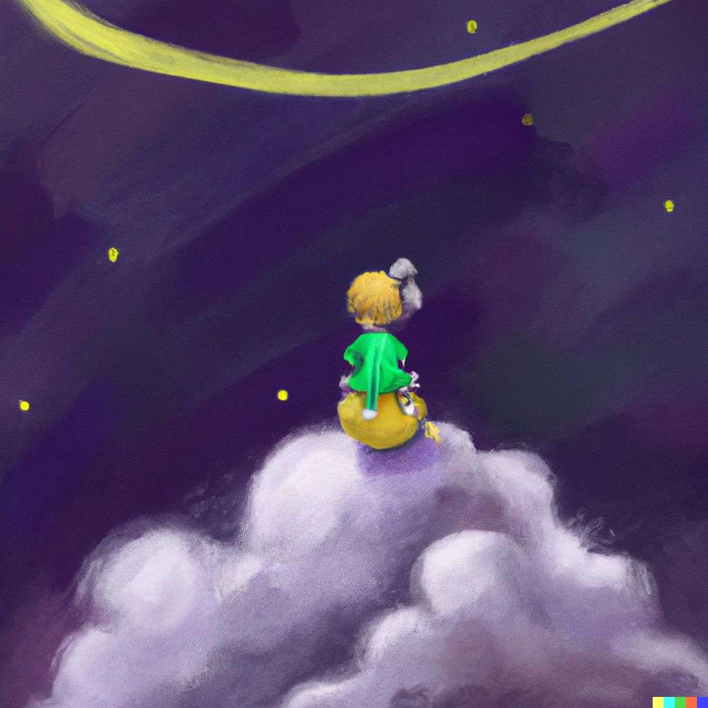 the discovery of gravity, digital art created in Procreate
